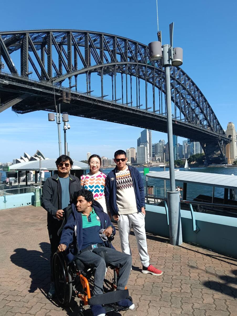 Enable Hub participant and support team beneath the Sydney Harbour Bridge