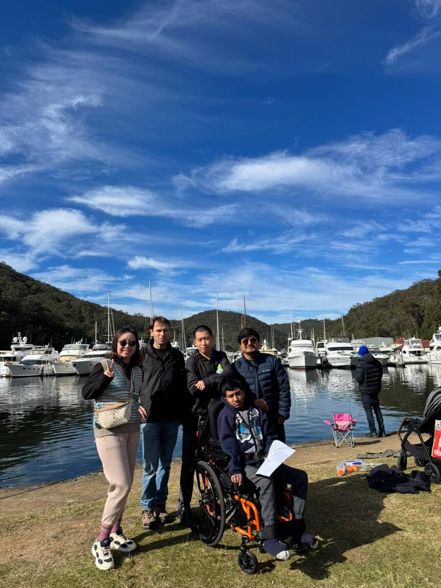 Enable Hub participants and support workers at a marina outing